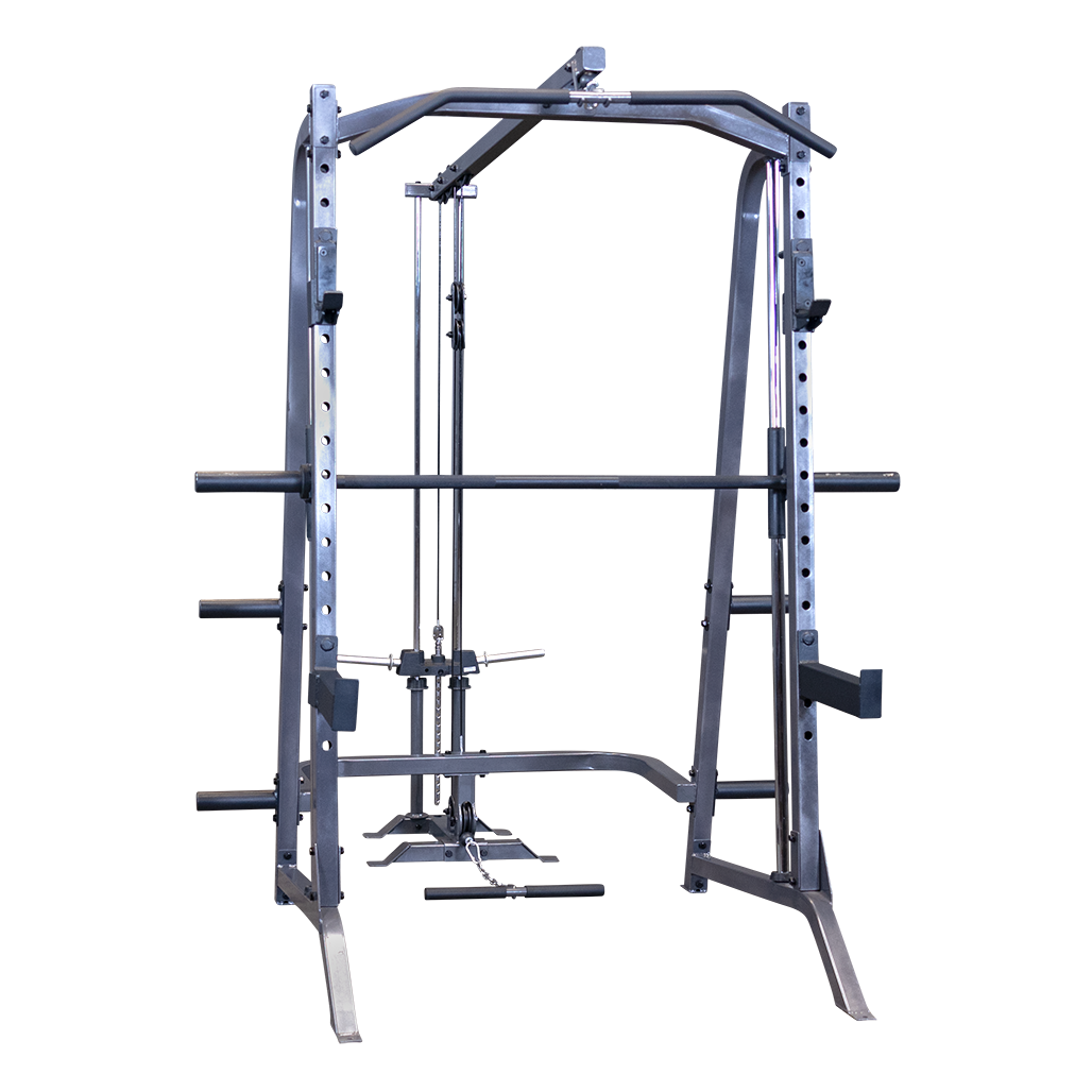 Body-Solid Powerline PLT200 Lat Attachment on PSM200 Smith Machine