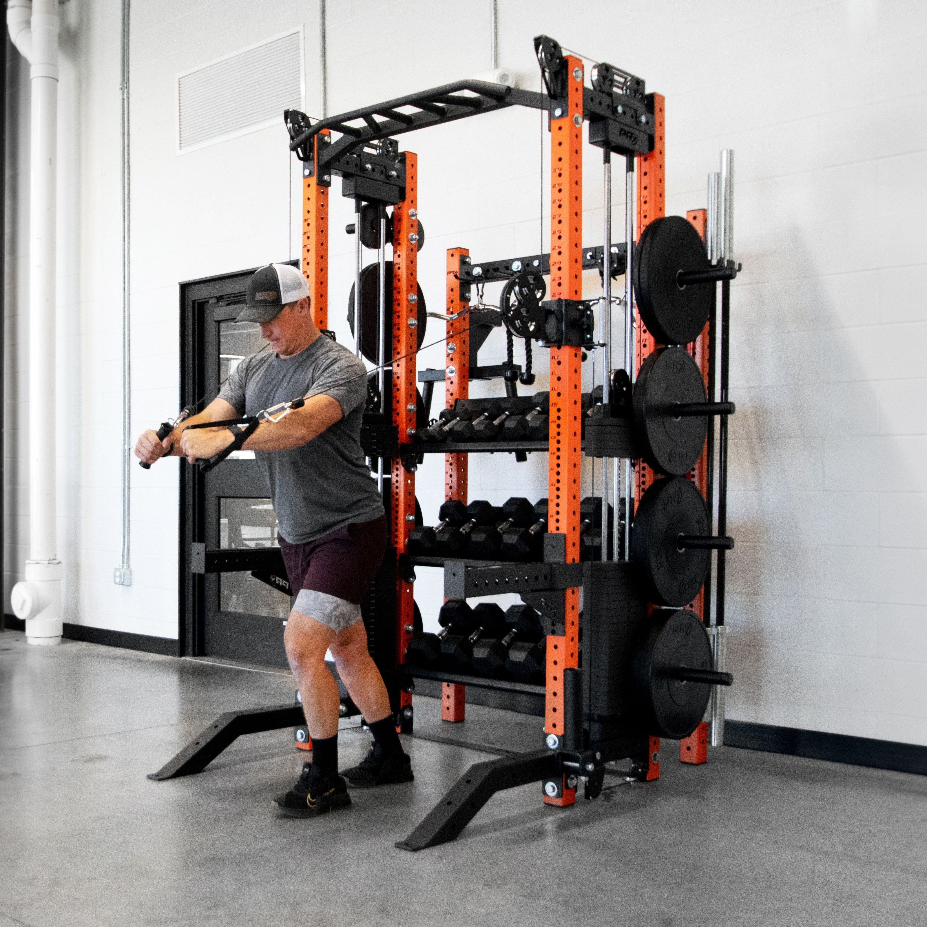 Side view of the PRx Trident Rig showing the storage shelves