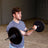 Body-Solid Tools RPB Cast Iron Black Standard Plates - plates on bar detail