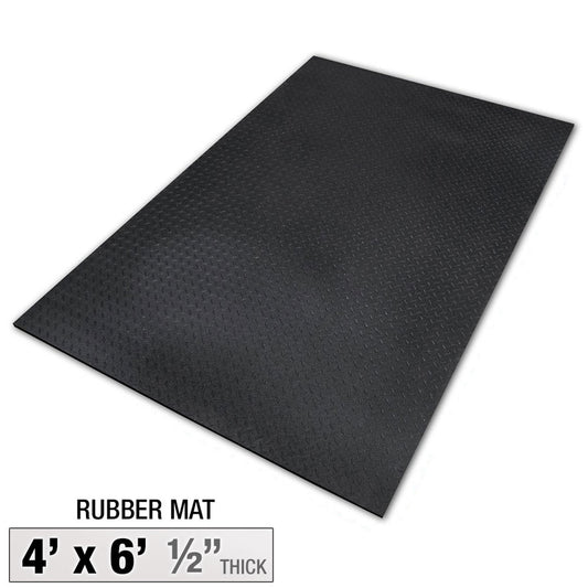 Body Solid 4' x 6' Rubber Flooring, 1/2" Thick