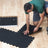 Body-Solid Tools Interlocking Rubber Flooring 4 Pack, Grey Speck - installation