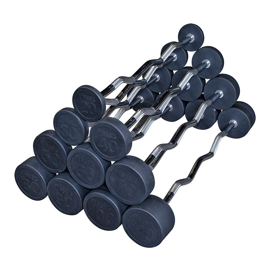 Body-Solid Tools SBZ fixed weight EZ curl barbells