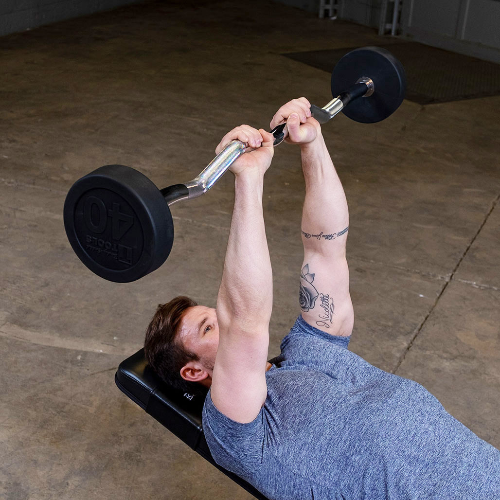 Body-Solid Tools SBZ fixed weight EZ curl barbells