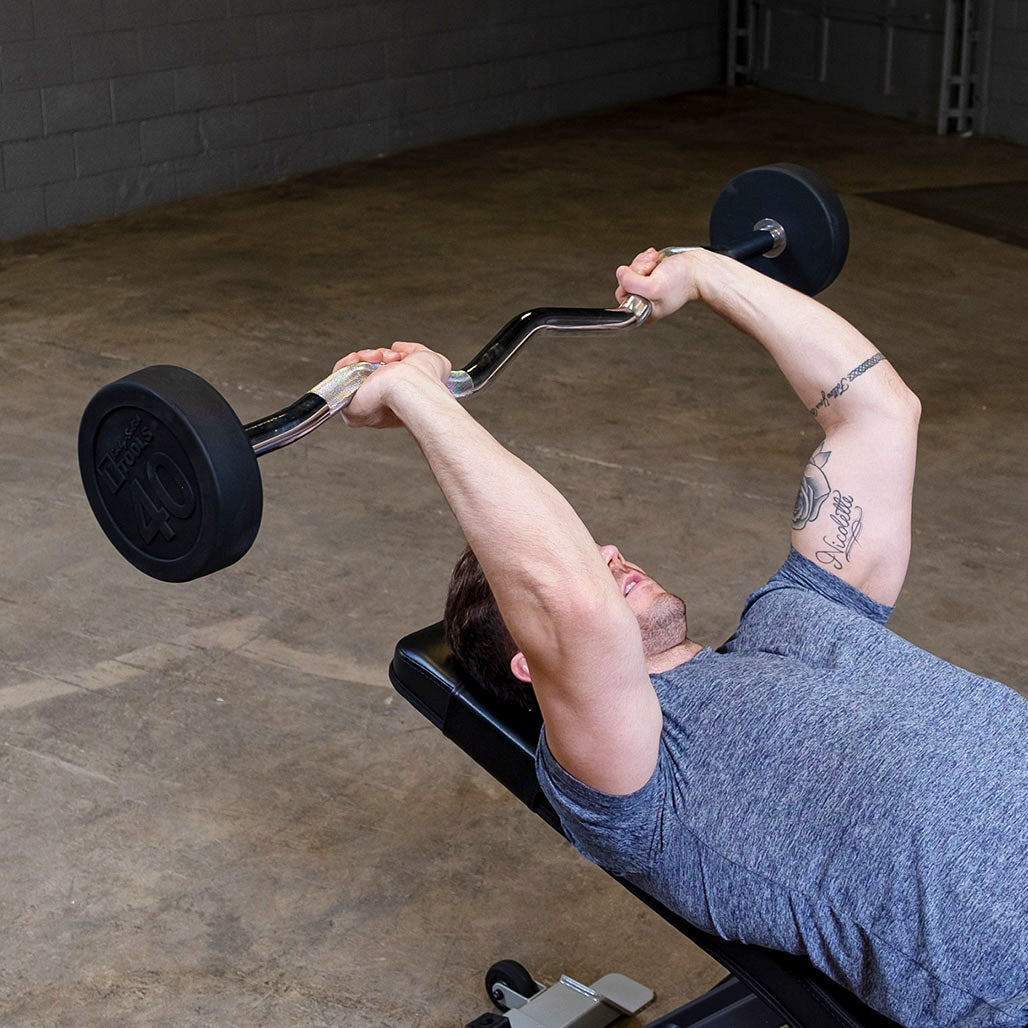 Body-Solid Tools SBZ fixed weight EZ curl barbells