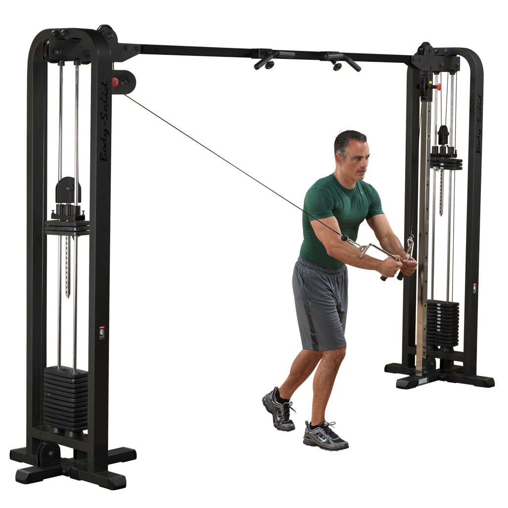 Body-Solid Pro ClubLine SCC1200B Cable Crossover in use