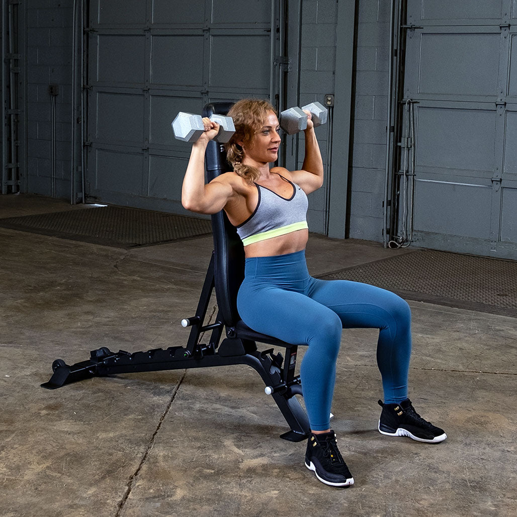Pro ClubLine SFID325 Adjustable Bench by Body-Solid, Black - Incline position