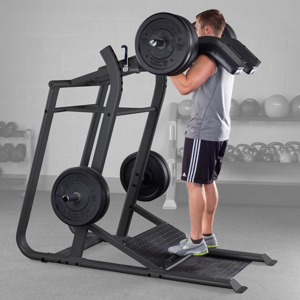 SLS500B leverage squat side view