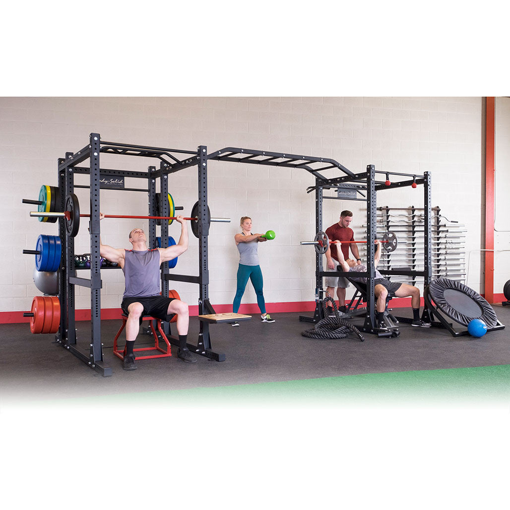 Body-Solid SPR1000 double power racks with rear extensions