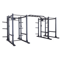 Body-Solid Pro ClubLine Double SPR1000 Power Racks, Rear Extensions, Monkey Bars