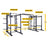 Body-Solid SPR1000 double power rack with rear extensions dimensions