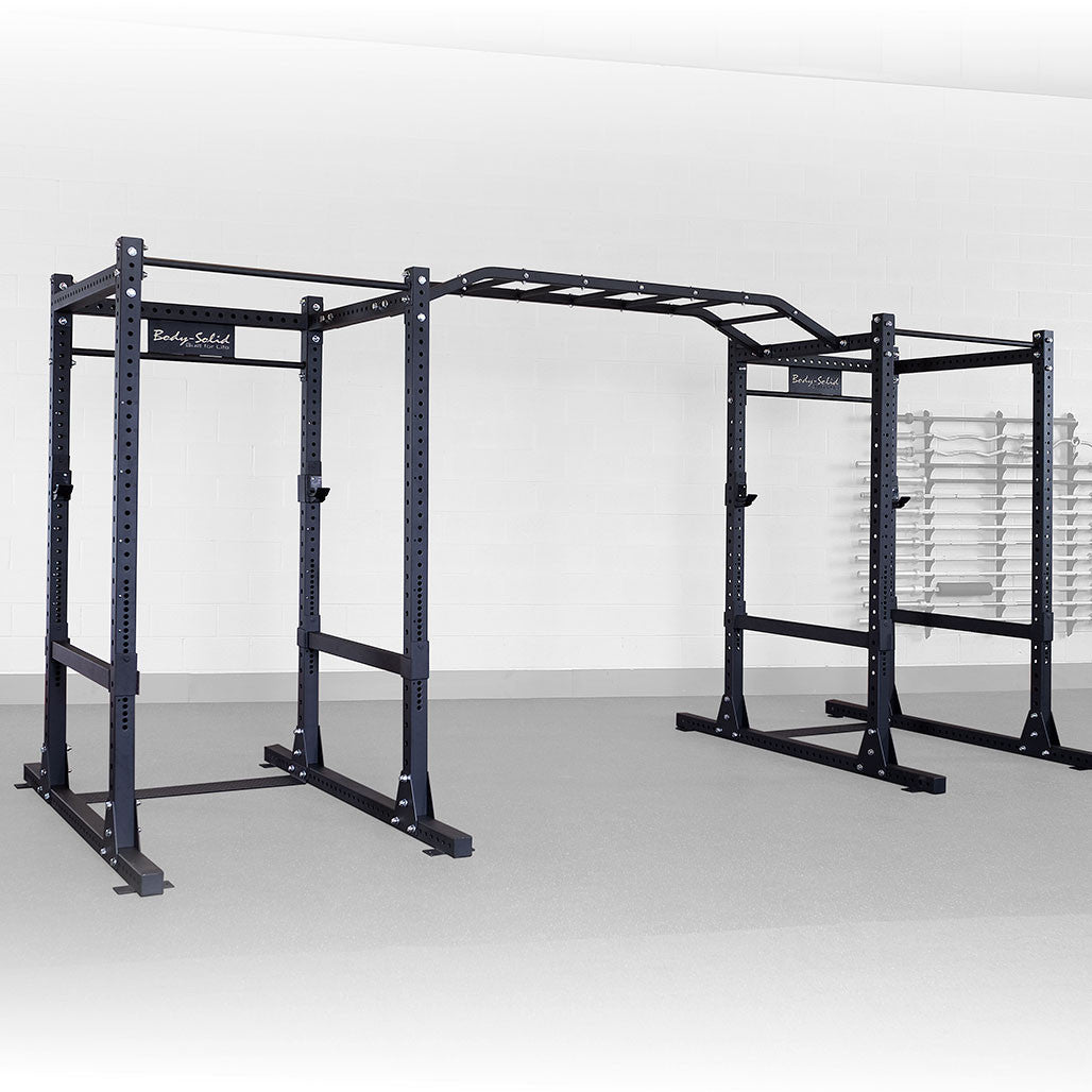 Body-Solid Pro ClubLine Double SPR1000 Power Racks with Monkey Bars ...