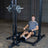 Body-Solid Pro ClubLine Half Rack Lat Attachment - in use, seated row