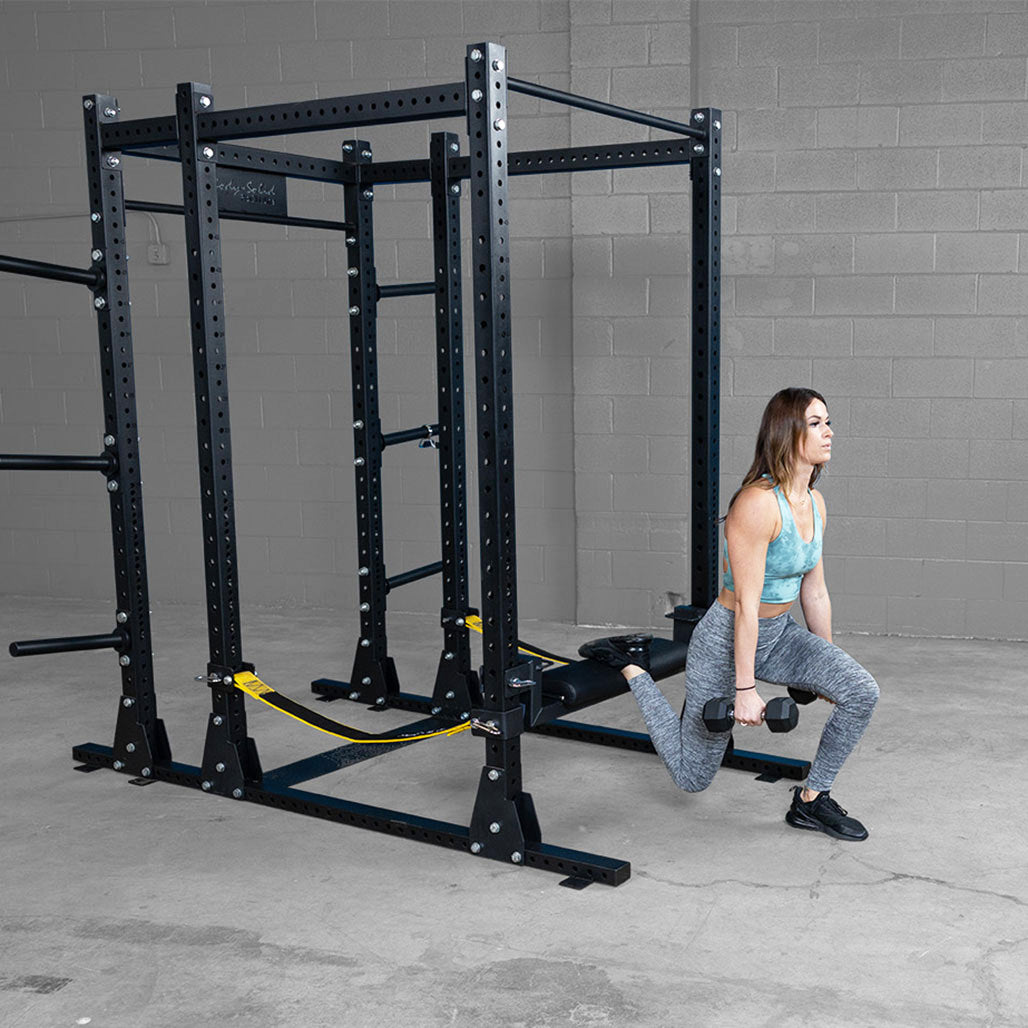 Body-Solid Hip Thruster Attachment - mounted on rack