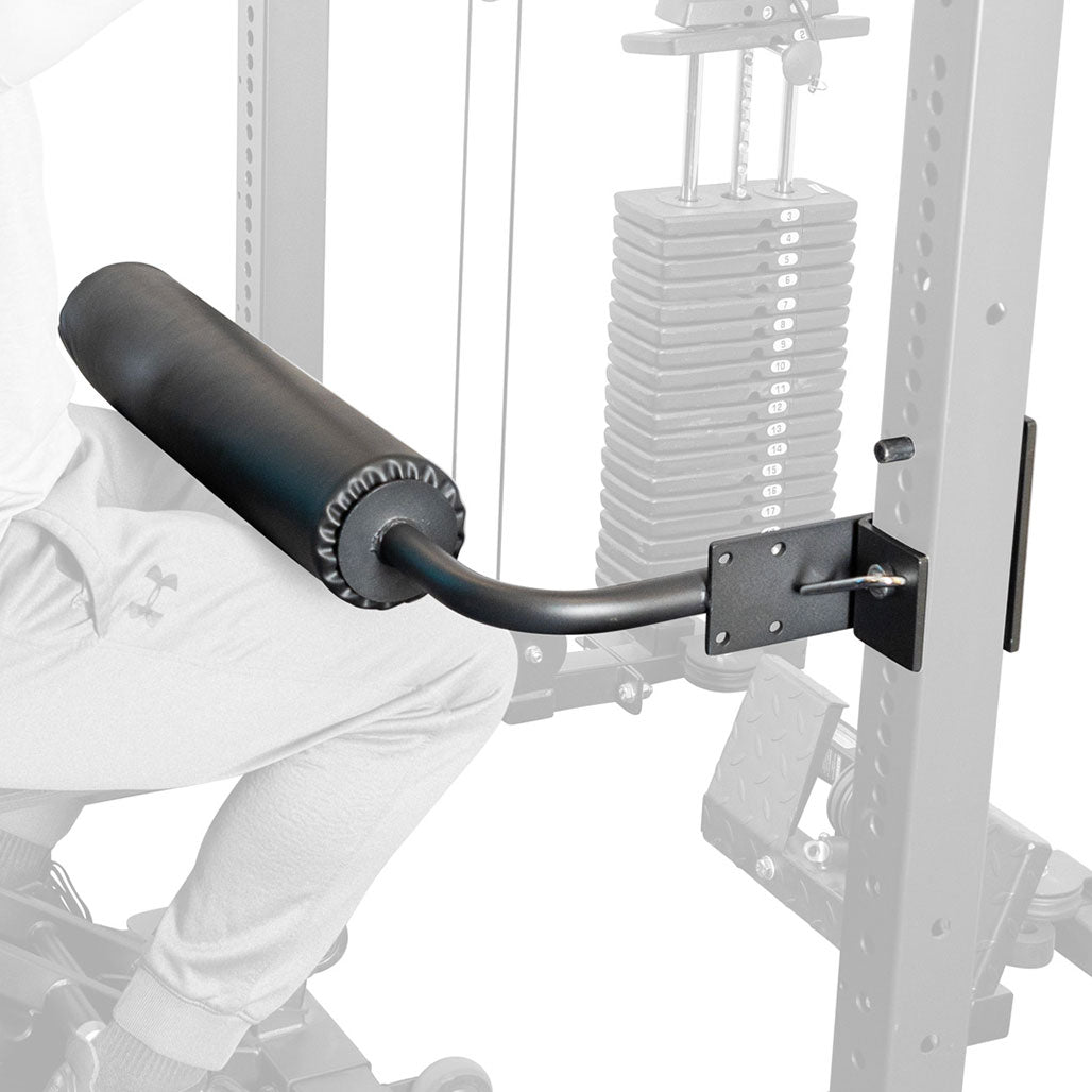 SPRLHD leg hold down mounted on rack