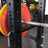 Pro ClubLine Pin Pipe Safeties - installed on rack with barbell