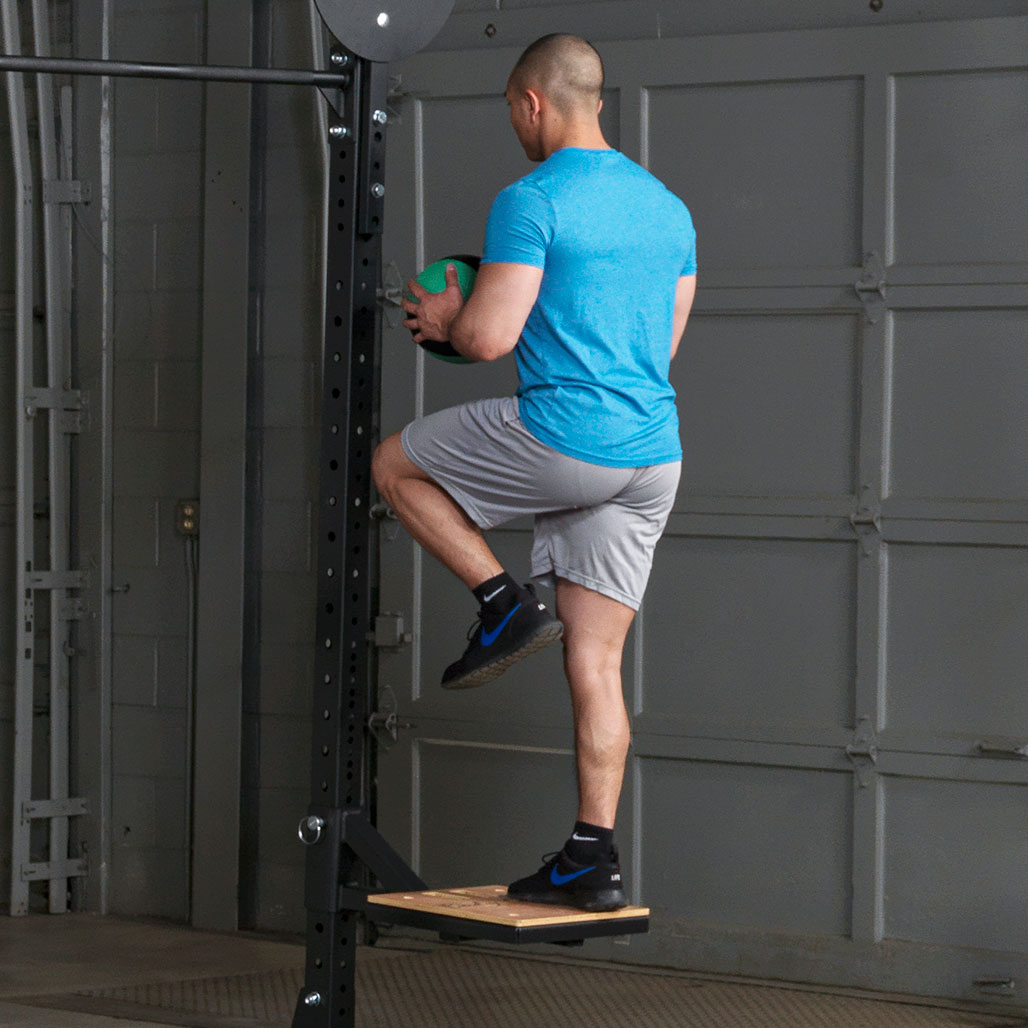 Pro ClubLine Plyo Step Attachment - installed on rack