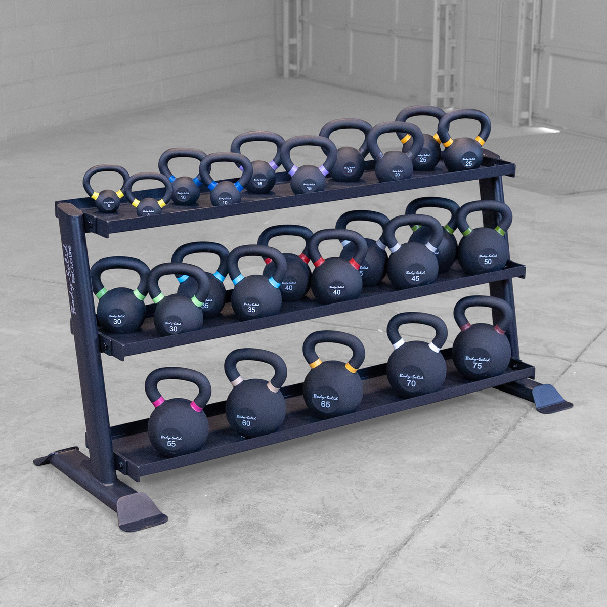 Body-Solid Pro ClubLine SRK200 3-Tier Kettlebell Rack - view 3