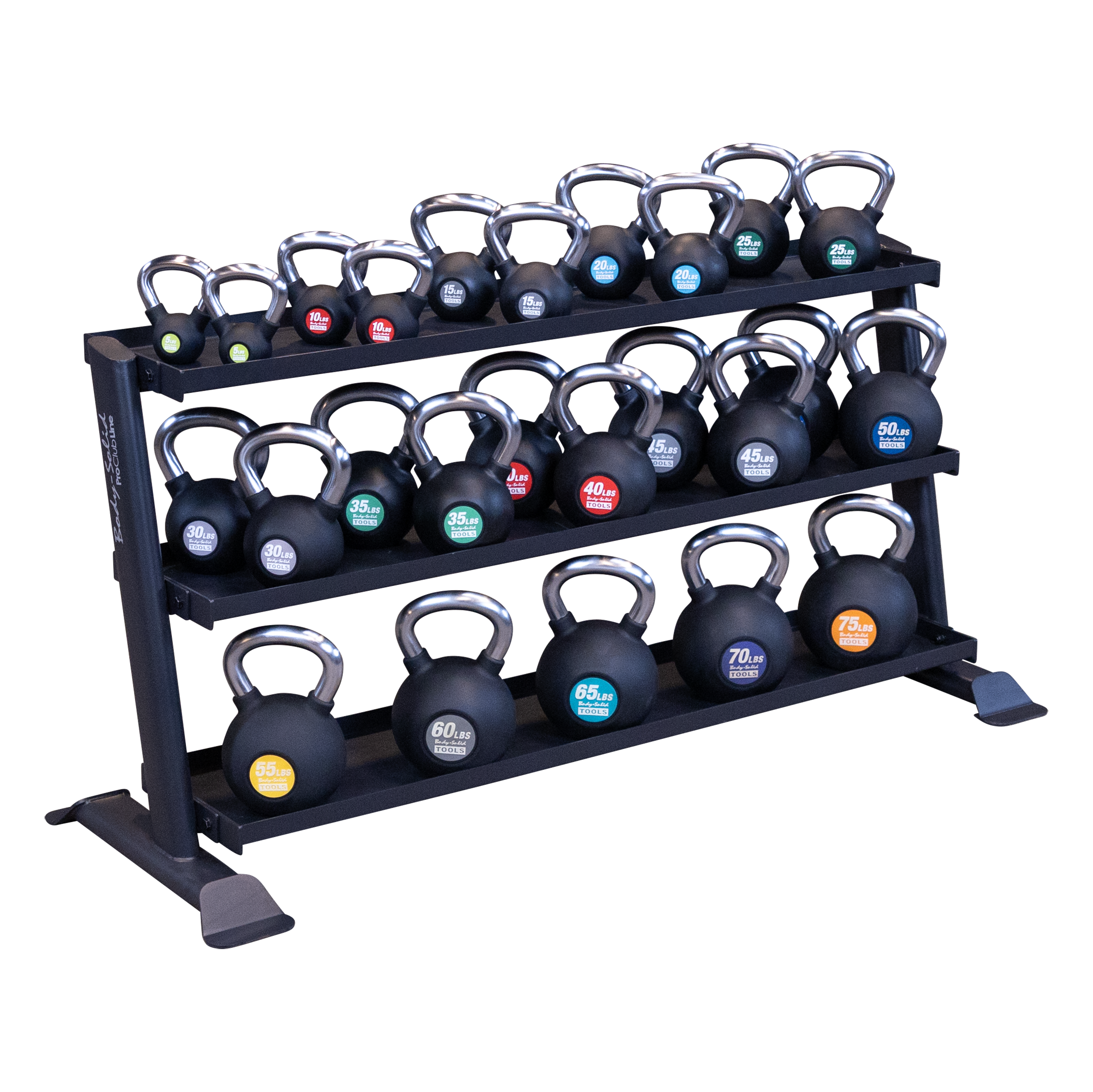Body-Solid Pro ClubLine SRK200 3-Tier Kettlebell Rack - view 2