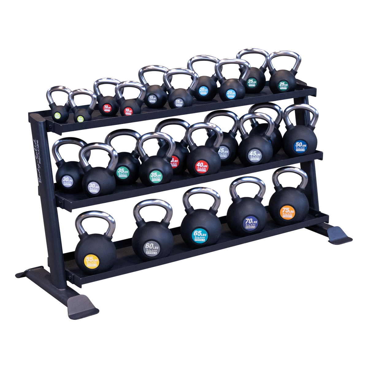 Body-Solid Pro ClubLine SRK200 3-Tier Kettlebell Rack - view 2