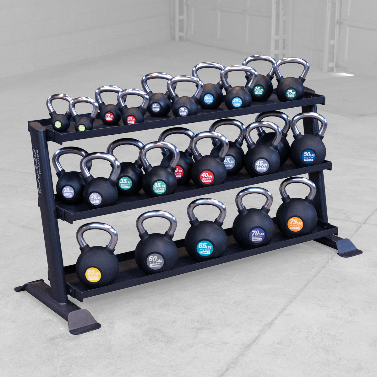 Body-Solid Pro ClubLine SRK200 3-Tier Kettlebell Rack - view 6