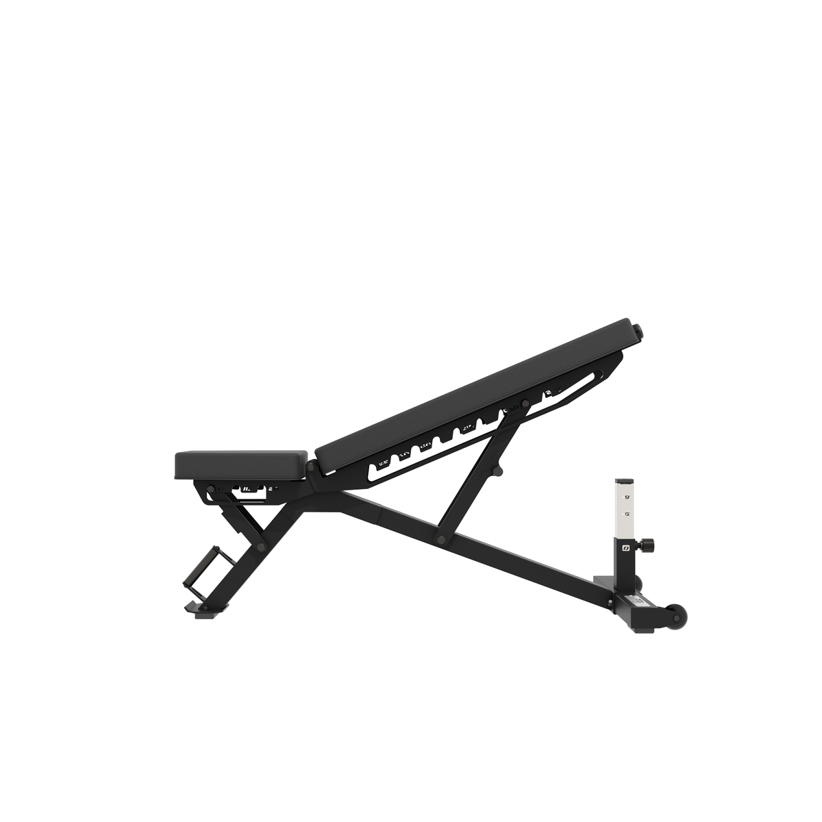 PRx Stealth Weight Bench in the flat position