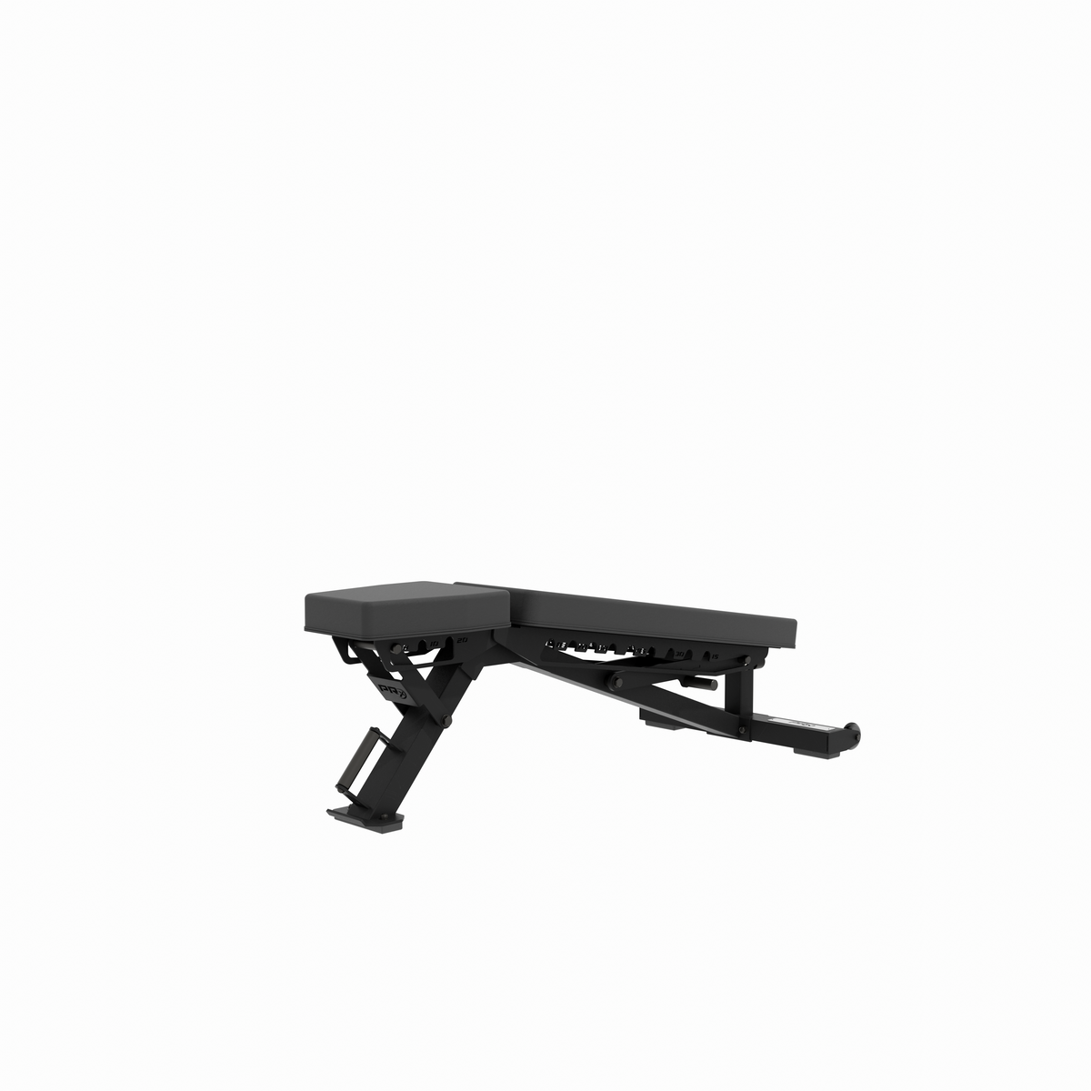 PRx Stealth Weight Bench decline position side view
