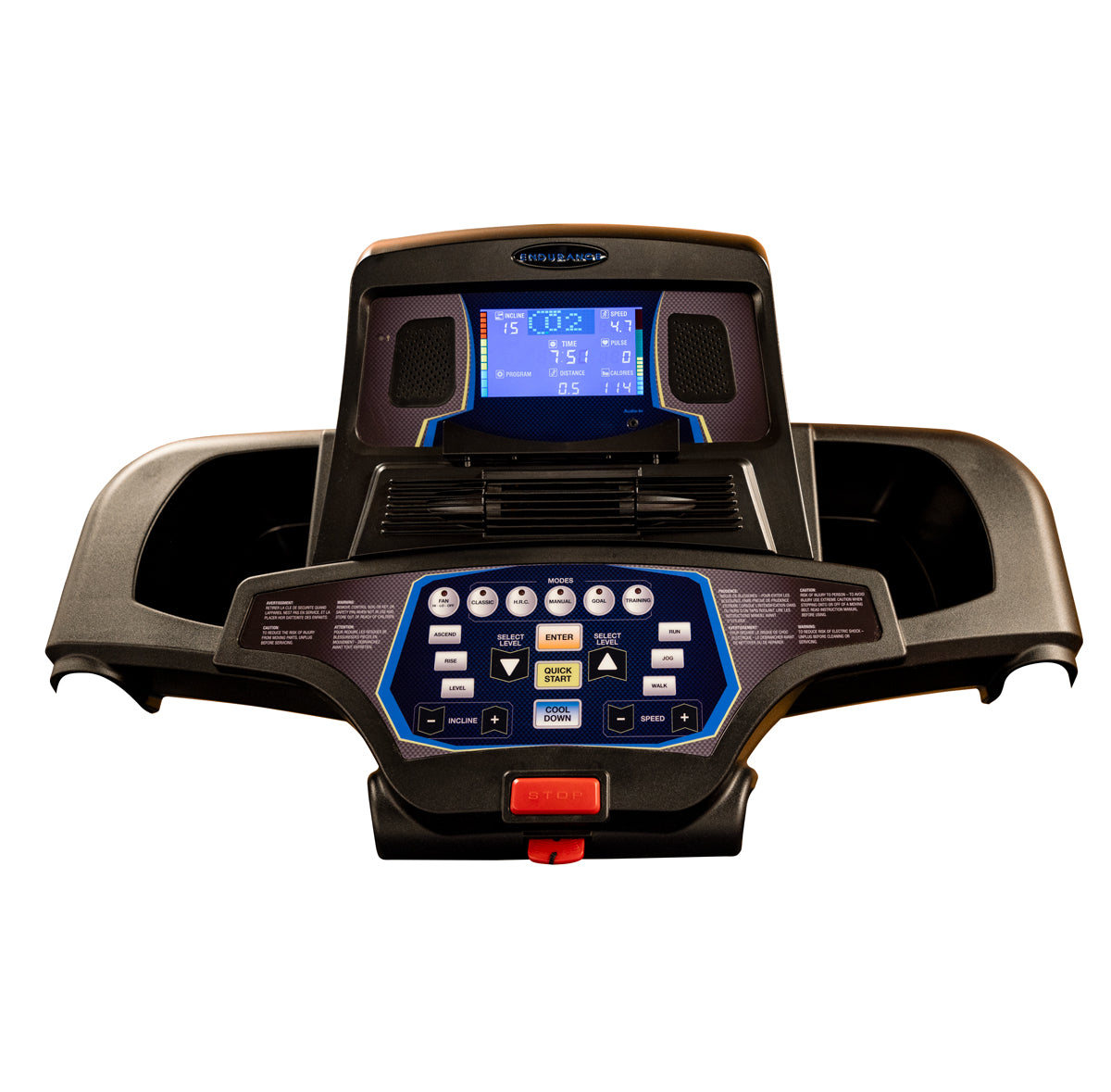 Endurance T150 treadmill console