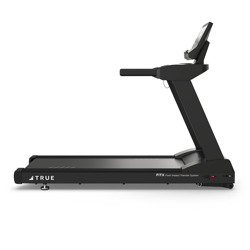 True Fitness Launch treadmill, side view showing FITX deck