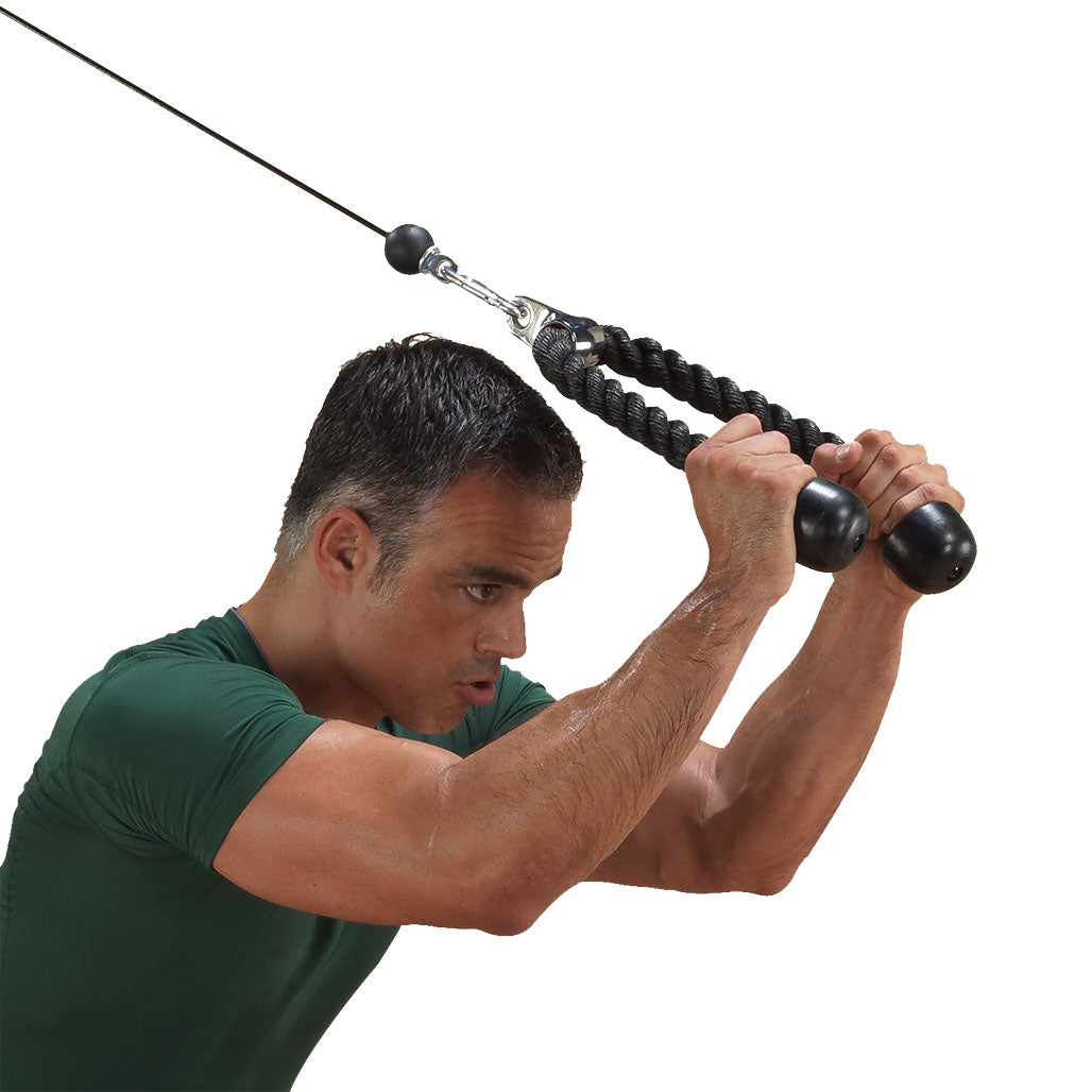 Body-Solid Tools Triceps Rope - in use
