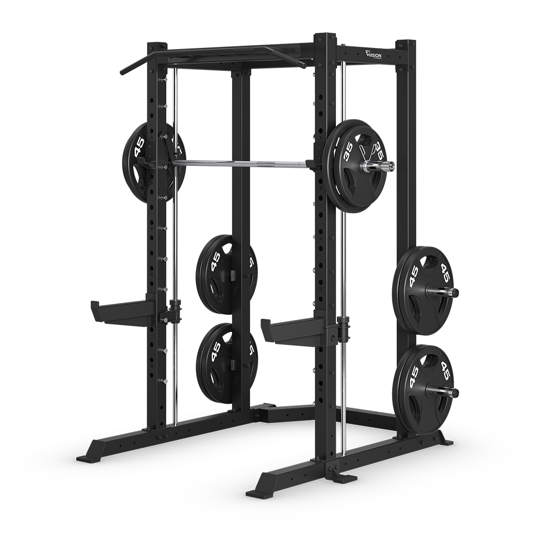 Vision Fitness 400-PR Power Rack with Smith Machine, plate configuration