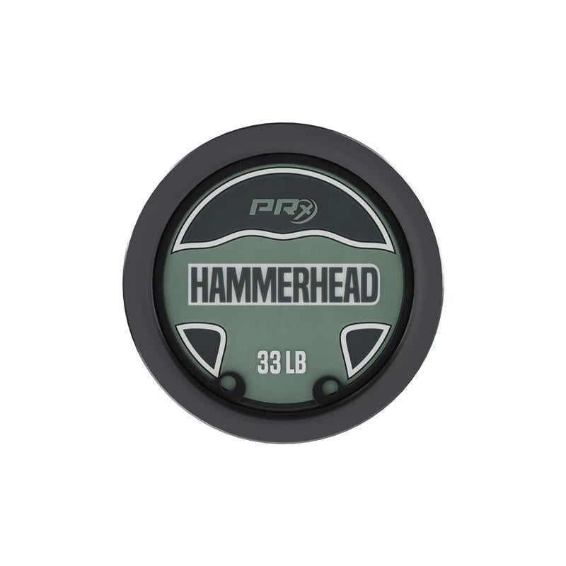 PRx Hammerhead Rackable Curl Bar chrome shaft detail