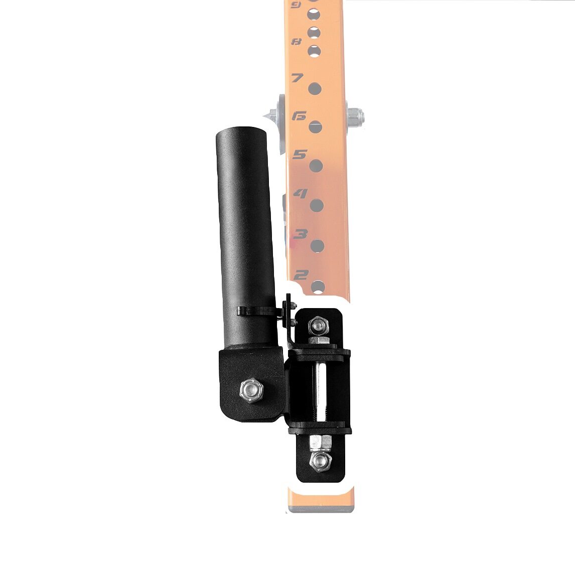 PRx Profile Landmine Attachment mounted to a rack upright