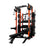 PRx Trident Rig loaded with plates and barbells in a home gym