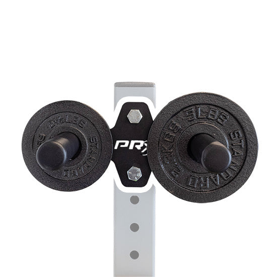 PRx change plate storage mounted to a Build Limitless rack upright