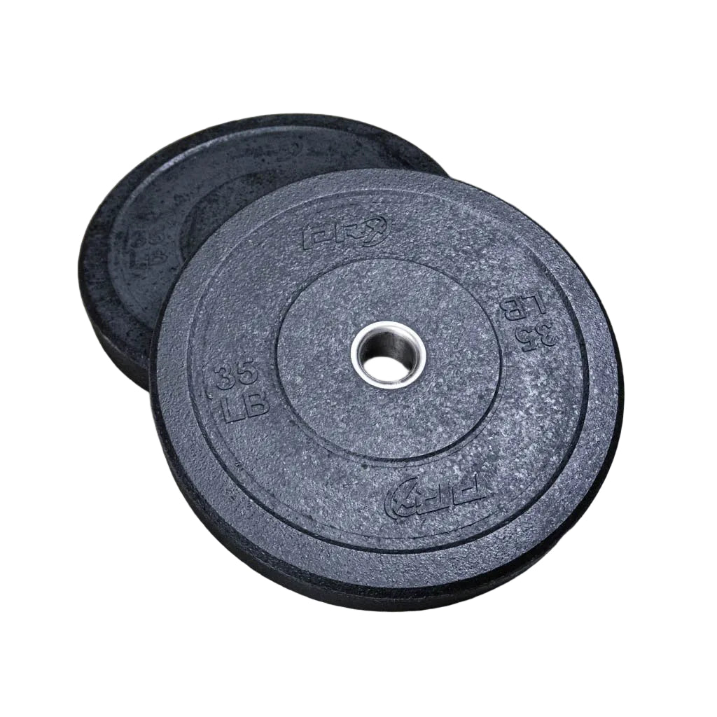 PRx Crumb Rubber Bumper Plates recycled rubber texture close up