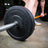 PRx Crumb Rubber Bumper Plates in a home gym setup