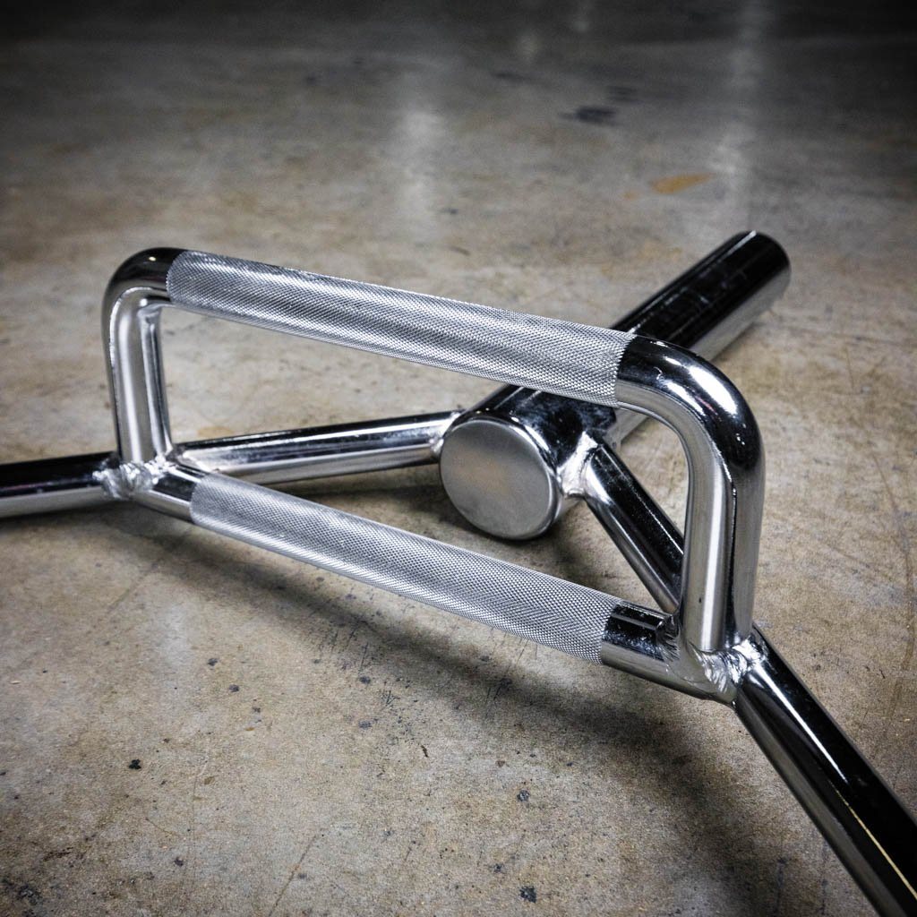 PRx Olympic Hex Barbell knurled handle close up