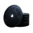 PRx Prime Bumper Plates in solid black rubber with embossed PRx logo