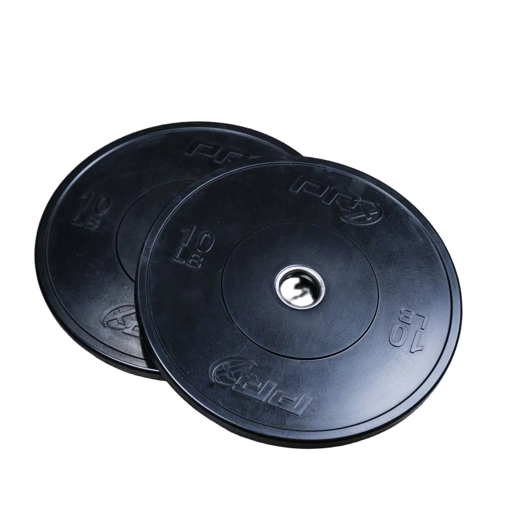 PRx Prime Bumper Plate face showing raised PRx branding