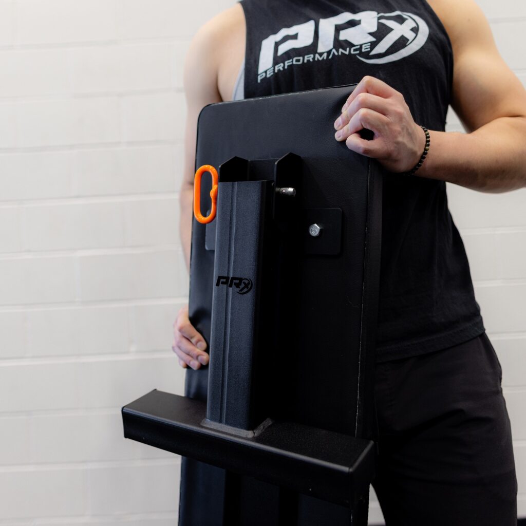 PRx Compact Flat Weight Bench included wall storage bracket