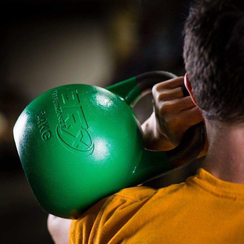 Flat base detail on the PRx competition kettlebell