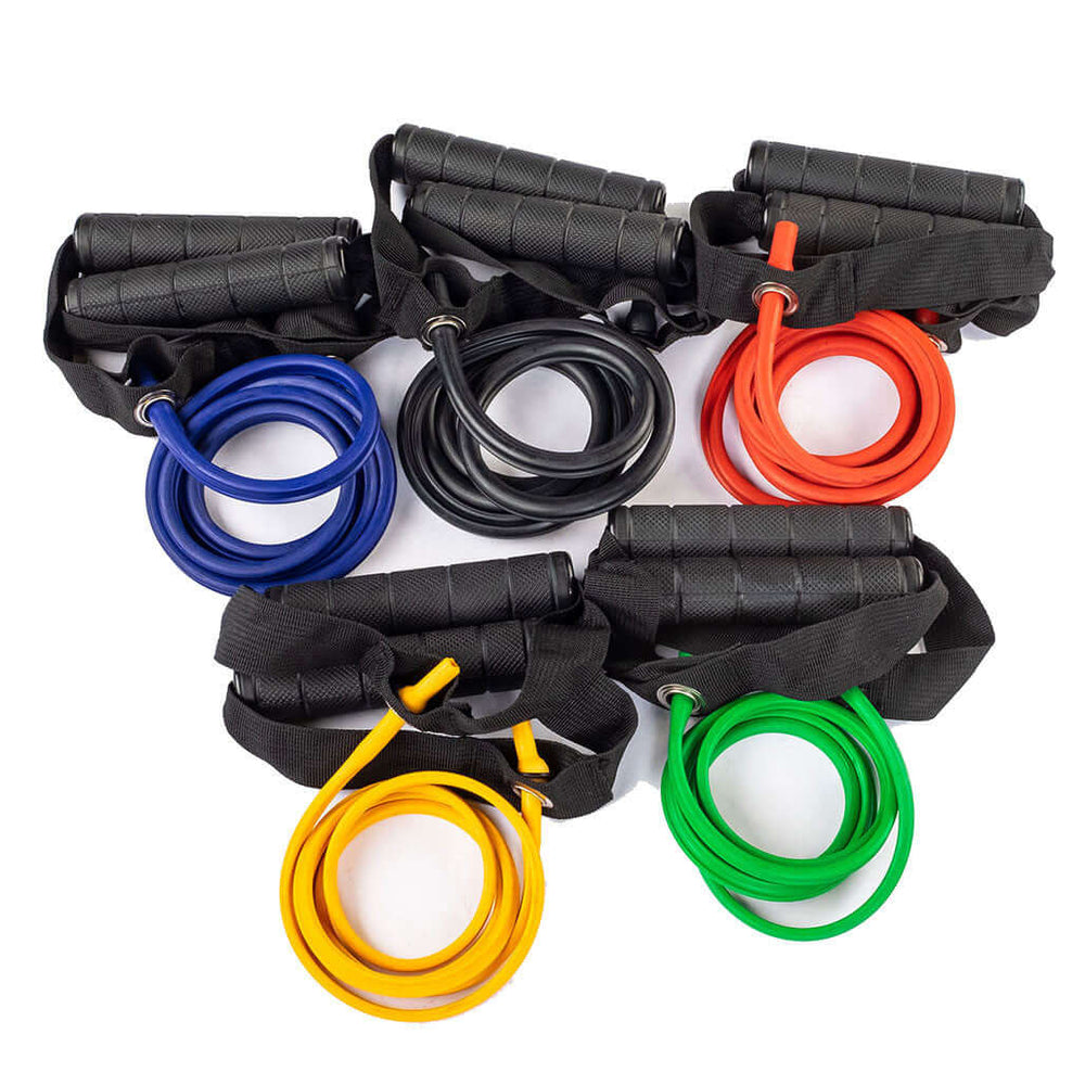 Body-Solid Tools Resistance Tubes, in 5 Levels of Resistance