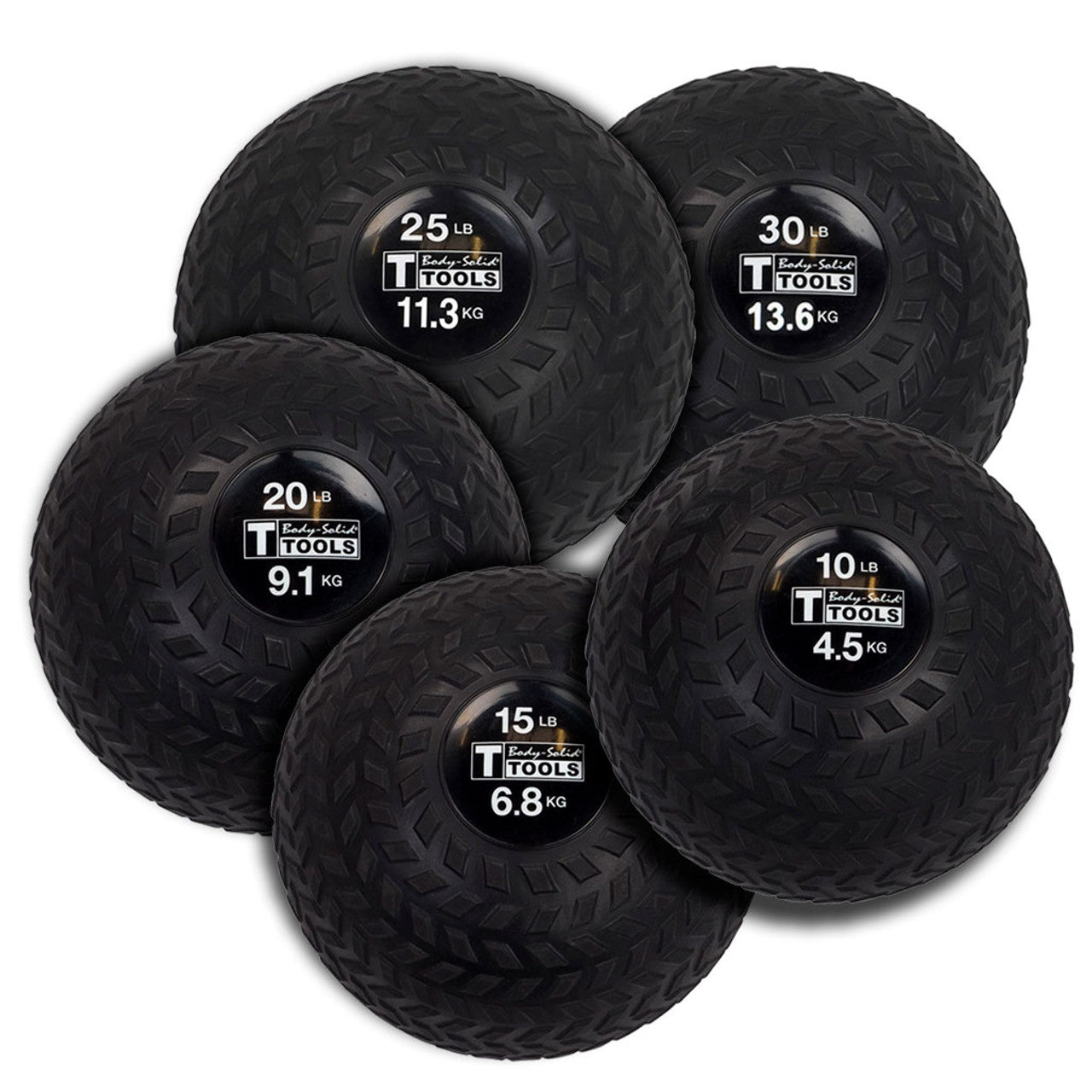 Body-Solid Tools タイヤトレッドスラムボール、10 ～ 30 ポンド。