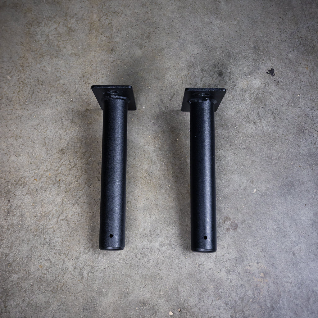 Pair of Build Limitless weight storage pegs in black powder coat