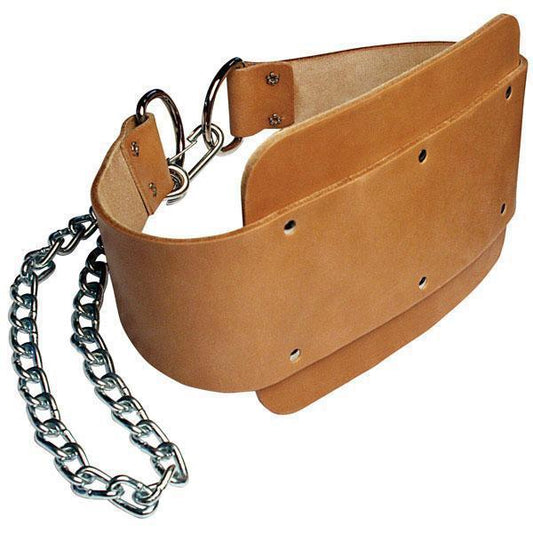 Body-Solid Tools Leather Dipping Belt with Chain