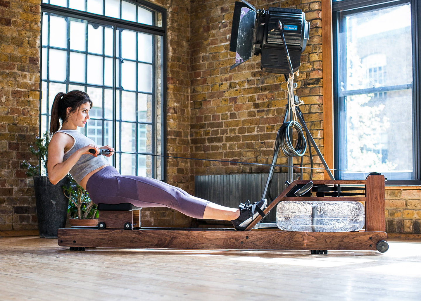 WaterRower Walnut Rowing Machine with S4 BLE Monitor