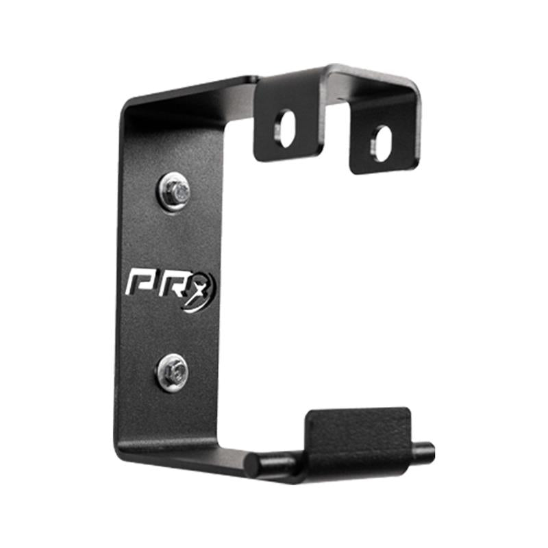 PRx Profile Leg Curl / Extension Storage mounted on a wall holding the attachment