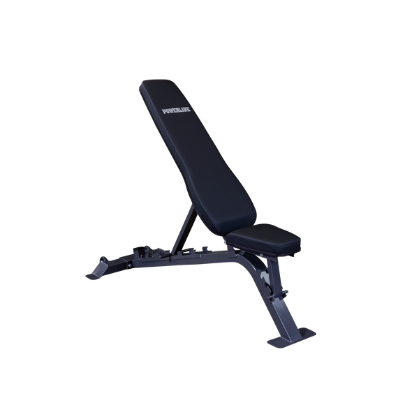 Banco plano inclinado Powerline PFI150 con respaldo y asiento ajustables