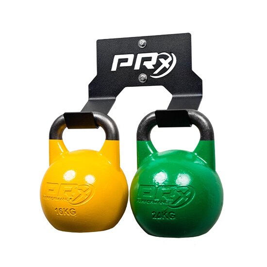 PRx Kettlebell Storage bracket in black powder coat steel