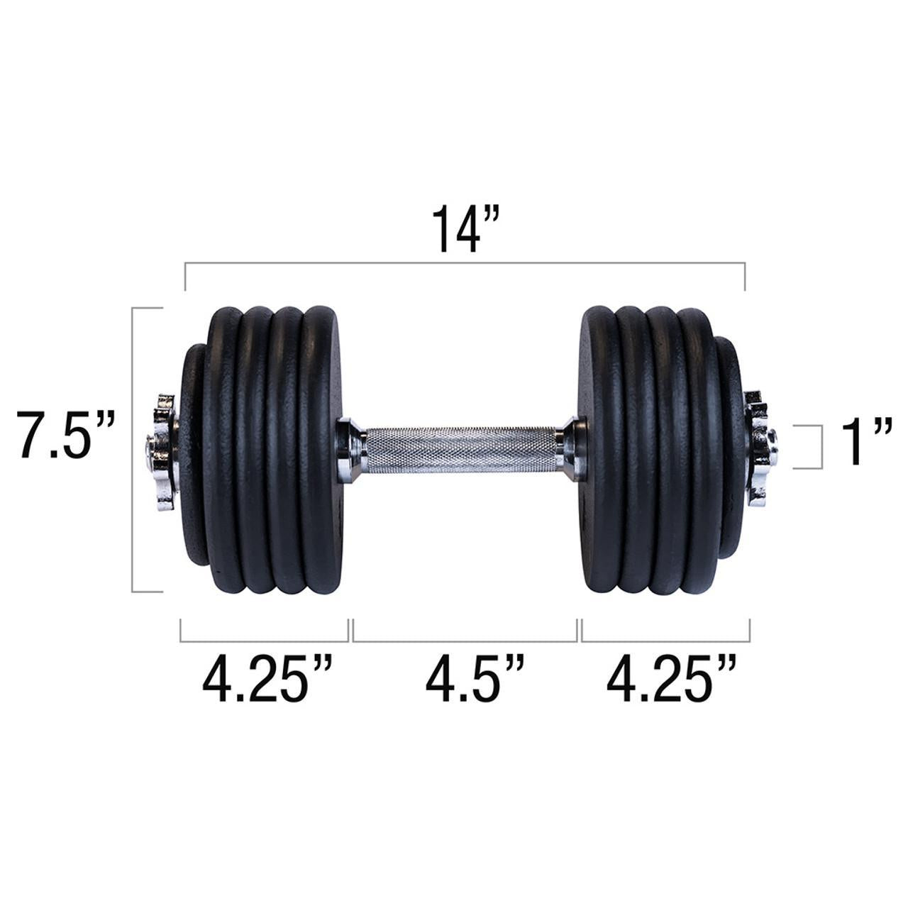 Body-Solid Tools Adjustable Dumbbells, 5 lb. to 45 lb. Pair
